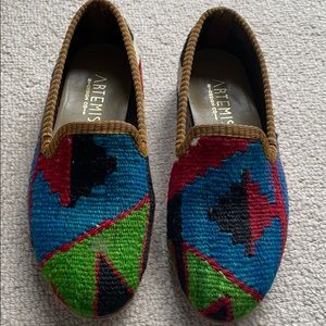 Artemis design kilim loafers